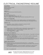 Free Download PDF Books, Professional Electrical Engineer Resume Template