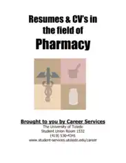 Free Download PDF Books, Professional Pharmacy Resume Template