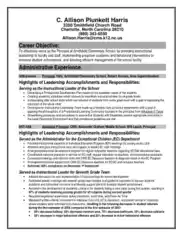 Professional Resume Career Objective Template
