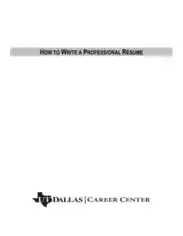 Free Download PDF Books, Professional Resume Example Template