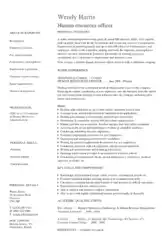 Sample HR Officer Professional Summary Resume Template