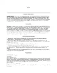 Free Download PDF Books, Resume Finance Career Objective Template