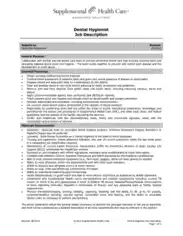 Free Download PDF Books, Dental Hygienist Job Description Resume Template
