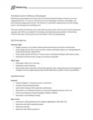 Free Download PDF Books, Software Developer Job Description Resume Template