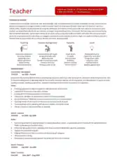 Free Download PDF Books, Teaching Resume Job Template