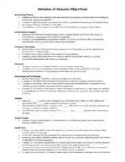 Free Download PDF Books, Entry Level Resume Objective Template