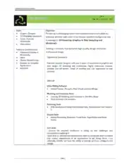 Resume Sample Freshers Entry Level PDF Template
