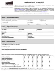 Academic Letter of Appraisal Form Template