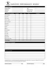 Employee Appraisal Review Form Template