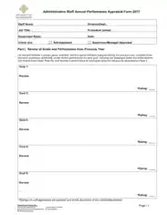 Free Download PDF Books, Administrative Staff Annual Performance Appraisal Form Template