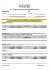 Annual Performance Appraisal Performance Form Template