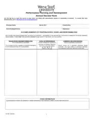 Annual Performance Planning and Development Appraisal Form Template