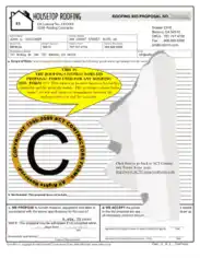 Roofing Bid Proposal Form Template
