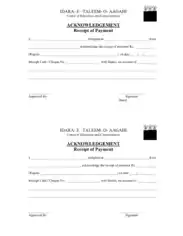 Receipt of Payments Template