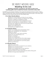 Wedding To Do Checklist Template