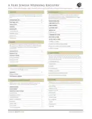 Free Download PDF Books, Jewish Wedding Registry Template