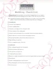 Wedding Checklist Free Template