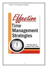 Free Download PDF Books, Effective Time Management Strategies Free Pdf Book