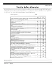 Free Download PDF Books, Vehicle Safety Checklist Template