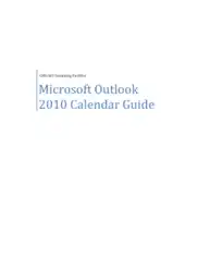 Free Download PDF Books, Microsoft Outlook 2010 Calendar Guide