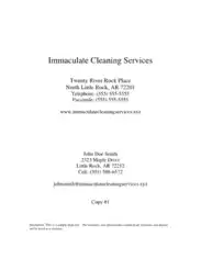 Free Download PDF Books, Cleaning Service Business Plan Template