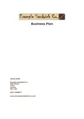 Free Download PDF Books, Coffee and Sandwhiches Business Plan Template