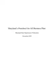 Free Download PDF Books, Daycare and Preschool Business Plan Template