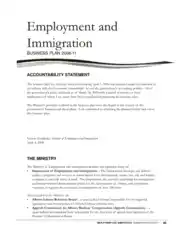 Employment and Immigration Business Plan Template