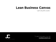 Free Download PDF Books, Lean Business Canvass Template