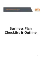 Business Plan Outline Checklist Free Template