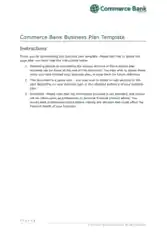Commerce Bank Business Plan Free Template