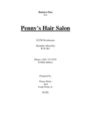 Free Download PDF Books, Hair Saloon Business Plan Free Template