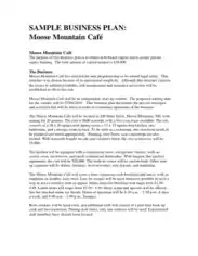 Free Download PDF Books, Mountain Cafe Business Operational Plan Free Template