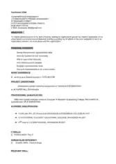 Free Download PDF Books, MBA Marketing Student Resume Template