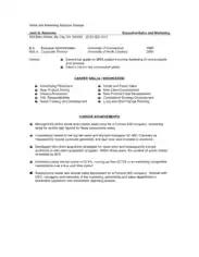 Free Download PDF Books, Sales and Marketing Skills Resume Template