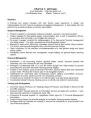 Free Download PDF Books, Functional Finance Resume Template
