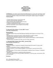 Free Download PDF Books, Biomedical Sales and Service Engineer Resume Template