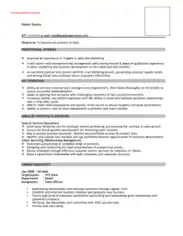 Sales Executive Manager Resume Template