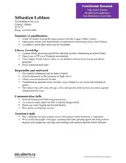 Free Download PDF Books, High School Functional Resume Example Template
