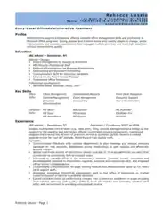 Office Assistant Resume Skills Template