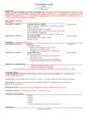 Professional Resume Skills in Word Template