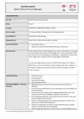 Retail Management Skills For Resume Template