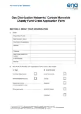 Charity Fund Grant Application Form Template