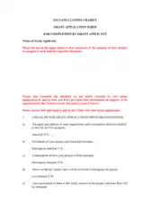Charity Grant Application Form Template
