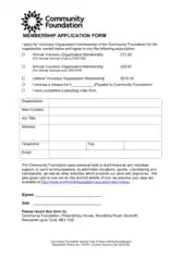 Free Download PDF Books, Charity Membership Form Template