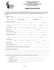 Children Charity Grant Application Template
