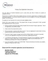 Formal Charity Care Application Form Template
