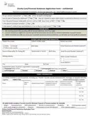 Sample Charity Care Application Form Template
