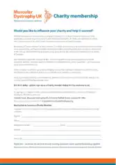Simple Charity Membership Application Form Template