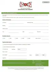Charity Donation Form Example Template